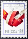 30th summer of scientific and technical cooperation, poland an soviet union flags