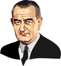 36th United States of America President Lyndon B Johnson Royalty Free Stock Photo