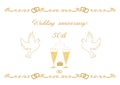 50th wedding anniversary card for greetings and writing text ve Royalty Free Stock Photo