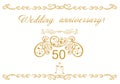 50th Wedding anniversary Invitation Royalty Free Stock Photo