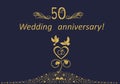 50th Wedding anniversary Invitation anniversary card