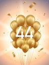 44th Year Anniversary Background Royalty Free Stock Photo