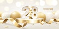 28th Year Anniversary Background Royalty Free Stock Photo