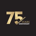 75th Year anniversary emblem logo design vector template Royalty Free Stock Photo