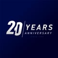 20 years anniversary vector template design illustration Royalty Free Stock Photo