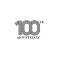 100th year celebrating anniversary emblem logo design template