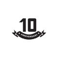 10th year celebrating anniversary emblem logo design Royalty Free Stock Photo