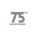 75th year celebrating anniversary emblem logo design