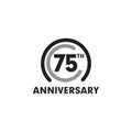 75th year celebrating anniversary emblem logo design