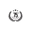 75th year celebrating anniversary emblem logo design