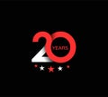 20th Years Anniversary Celebration Design Royalty Free Stock Photo
