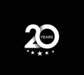 20th Years Anniversary Celebration Design Royalty Free Stock Photo