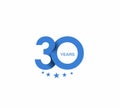 30th Years Anniversary Celebration Design Royalty Free Stock Photo