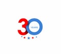 30th Years Anniversary Celebration Design Royalty Free Stock Photo