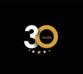 30th Years Anniversary Celebration Design Royalty Free Stock Photo