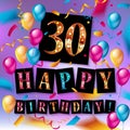 30th Years Anniversary Celebration Design Royalty Free Stock Photo