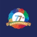 77th Years Anniversary Celebration Design
