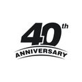 40th Years Anniversary Celebration Icon Vector Logo Design Template Royalty Free Stock Photo