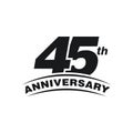 45th Years Anniversary Celebration Icon Vector Logo Design Template Royalty Free Stock Photo
