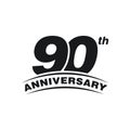 90th Years Anniversary Celebration Icon Vector Logo Design Template