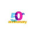 50th Years Anniversary Celebration Icon Vector Logo Design Template. Royalty Free Stock Photo