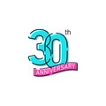 30th Years Anniversary Celebration Icon Vector Logo Design Template Royalty Free Stock Photo