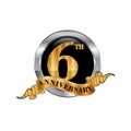 6th years anniversary icon logo. Graphic design element,EPS 8,EPS 10