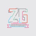 26th Years Anniversary Logo Birthday Celebration Abstract Design Vector