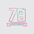 78th Years Anniversary Logo Birthday Celebration Abstract Design Vector Royalty Free Stock Photo