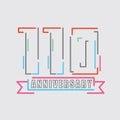 110th Years Anniversary Logo Birthday Celebration Abstract Design Vector Royalty Free Stock Photo