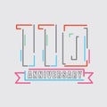 110th Years Anniversary Logo Birthday Celebration Abstract Design Vector Royalty Free Stock Photo