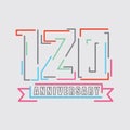 120th Years Anniversary Logo Birthday Celebration Abstract Design Vector Royalty Free Stock Photo