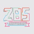 285th Years Anniversary Logo Birthday Celebration Abstract Design Vector
