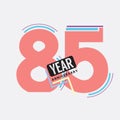 85th Years Anniversary Logo Birthday Celebration Abstract Design Vector