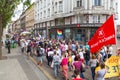 15th Zagreb pride. LGBTIQ activists on Jurisiceva street.