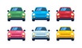 Small city cars vector set. Urban transportation collection.