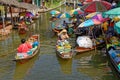 Tha Kha Floating Market - Bangkok - Thailand Royalty Free Stock Photo