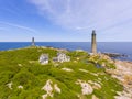 Thacher Island Lighthouses, Cape Ann, MA, USA Royalty Free Stock Photo
