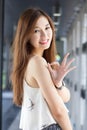 Thai adult beautiful girl relax and smile