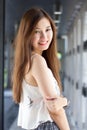 Thai adult beautiful girl relax and smile