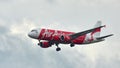 Thai AirAsia Airbus 320 landing at Changi Airport