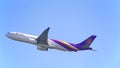 Thai airways aircraft airbone Royalty Free Stock Photo