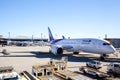 Thai Airways Plane on Airport Tarmac Royalty Free Stock Photo