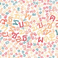 Thai alphabet texture background