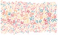 Thai alphabet texture background