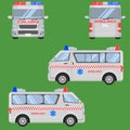 Thai ambulance van car vector illustration eps10