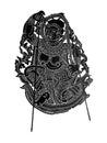 Thai ancient shadow play - Shadow puppet Royalty Free Stock Photo