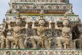 Thai Angel Sculpture Carry Stupa In Wat Arun Temple