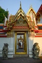 Thai Architecture: Wat pho, Bangkok, Thailand Royalty Free Stock Photo