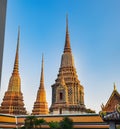 Thai architecture of Wat Pho public ancient temple Royalty Free Stock Photo